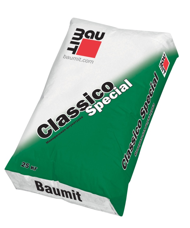 Baumit Минеральная штукатурка Classico Special Natur R 2.0 фактура "короед", серая 25кг/42 по